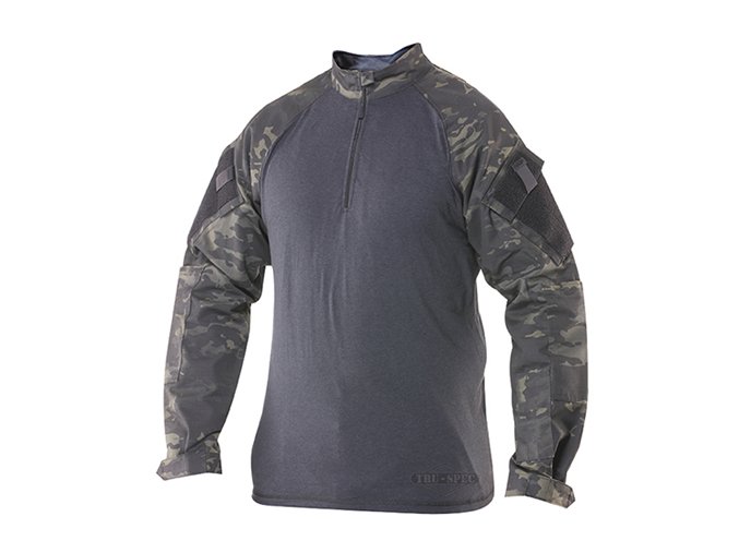 Košile taktická COMBAT TRU 1/4 ZIP MULTICAM BLACK® (velikost M-R)