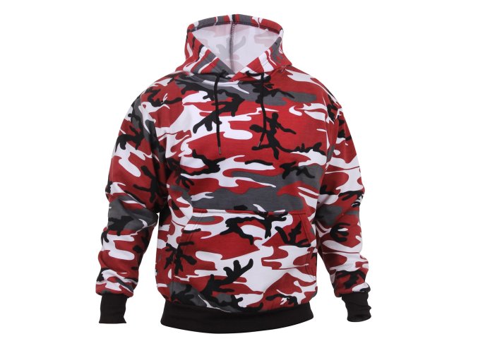 Mikina s kapucí RED CAMO (velikost 3XL)