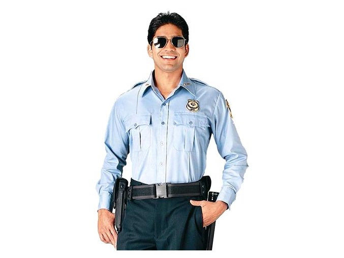 Košile POLICIE A SECURITY dl. rukáv SV.MODRÁ (velikost L)