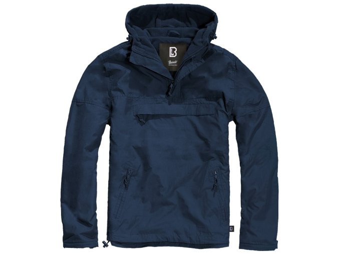 Bunda větrovka s kapucí WINDBREAKER MODRÁ (velikost 3XL)