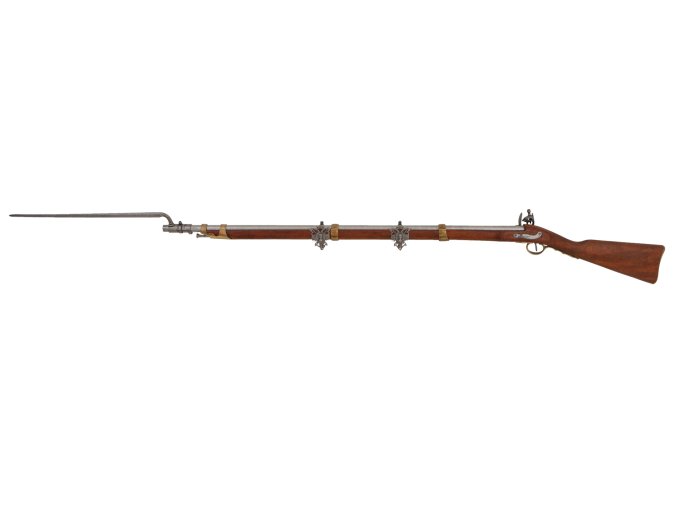 Replika puška křesadlová s bajonetem, Francie 1806