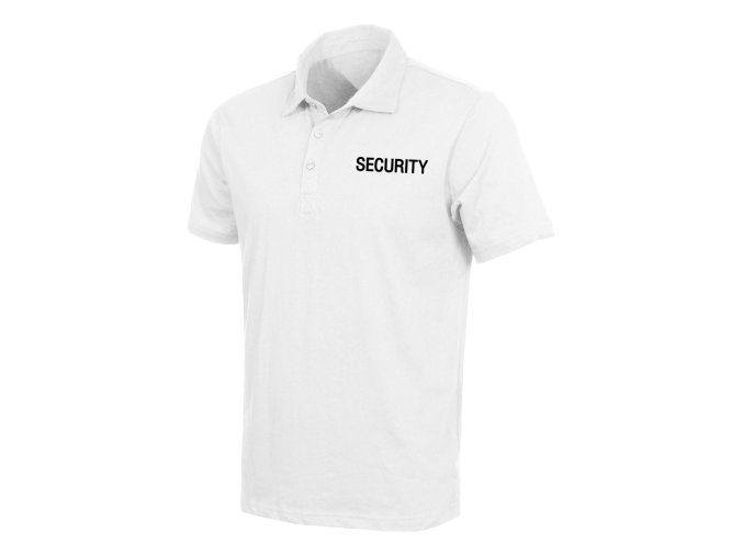 Polokošile s límečkem SECURITY krátký rukáv rychleschnoucí BÍLÉ (velikost 3XL)