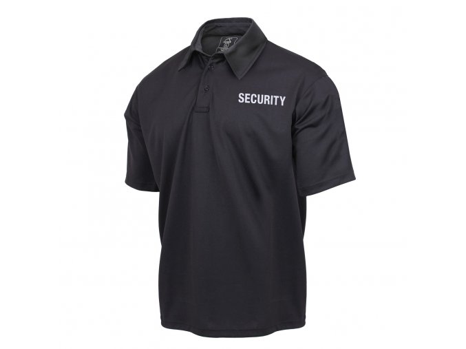 Triko s límečkem SECURITY rychleschnoucí ČERNÉ vel.3XL