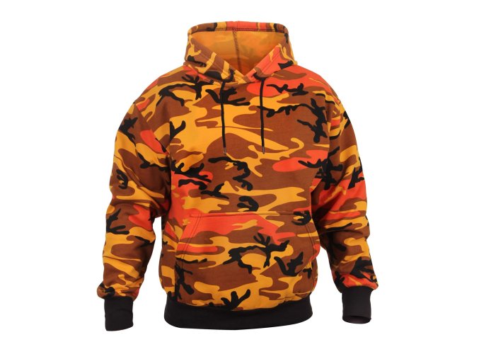 Mikina s kapucí ORANGE CAMO (velikost 3XL)