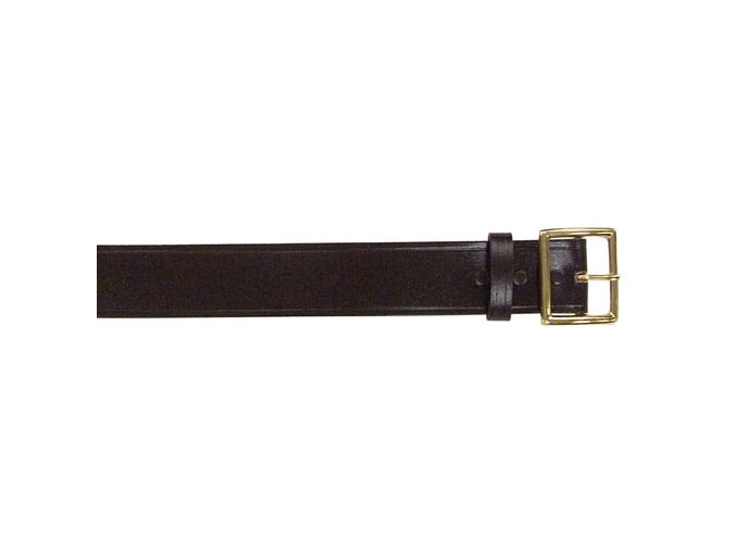 Opasek GARRISON kožený se zlatou sponou ČERNÝ 1 3/4'' (velikost 75)