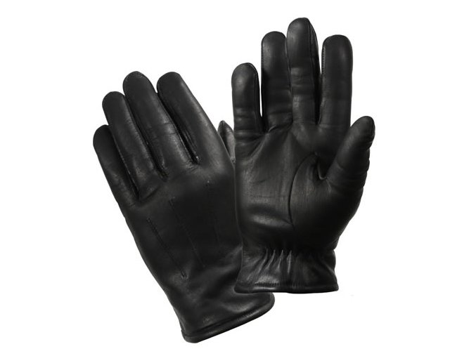 Rukavice kožené POLICE THERMOBLOCK ČERNÉ (velikost L)