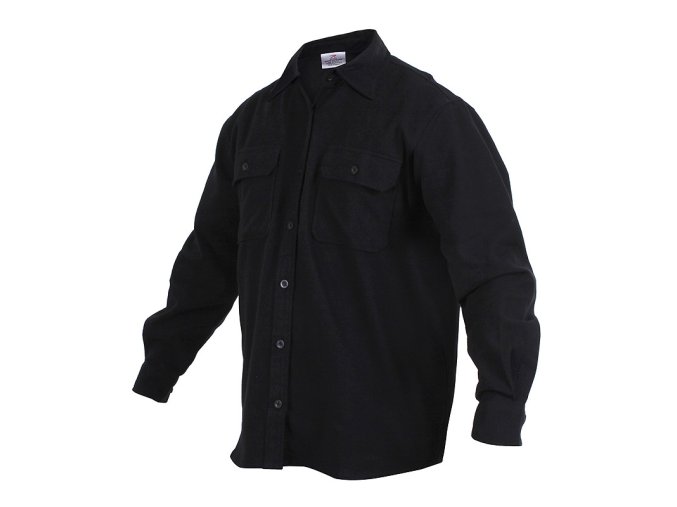 Košile dřevorubecká FLANNEL ČERNÁ (velikost 3XL)