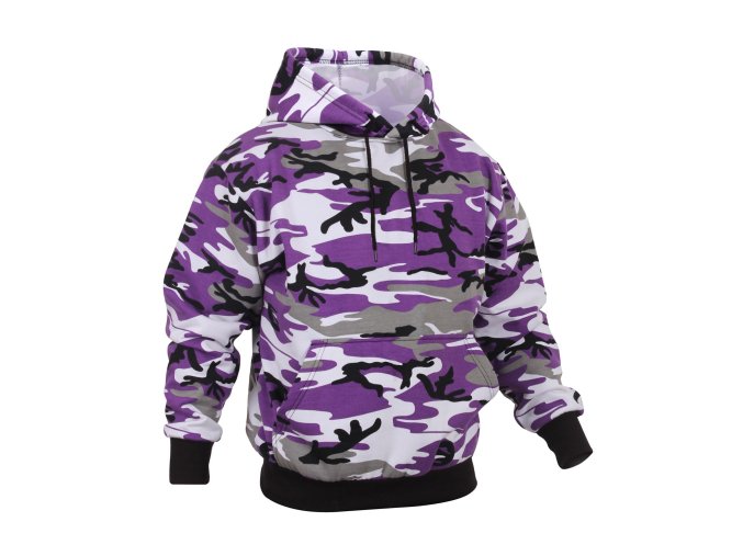 Mikina s kapucí ULTRA VIOLET CAMO (velikost 3XL)
