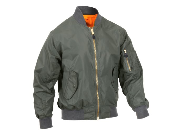 Bunda bomber MA1 FLIGHT odlehčená SAGE (velikost 3XL)