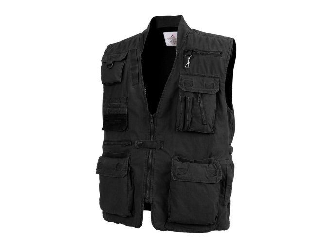 Vesta rybářská DELUXE SAFARI ČERNÁ (velikost 3XL)
