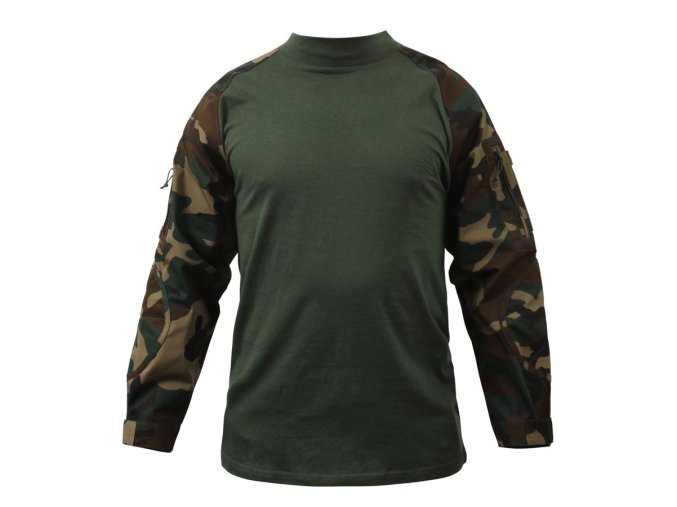 Košile COMBAT taktická WOODLAND (velikost L)