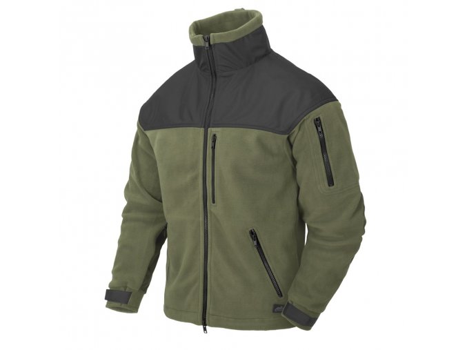 Bunda CLASSIC ARMY fleece ZELENOČERNÁ