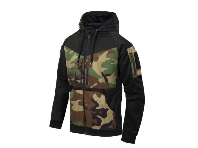 Mikina ROGUE ČERNÁ/US WOODLAND (velikost 3XL)