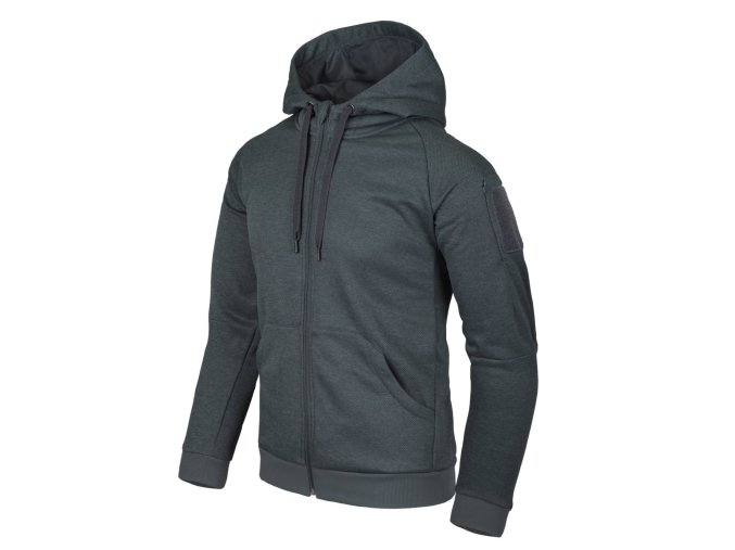 Mikina URBAN TACTICAL HOODIE ČERNO/ŠEDÁ MELANŽ (velikost 3XL)
