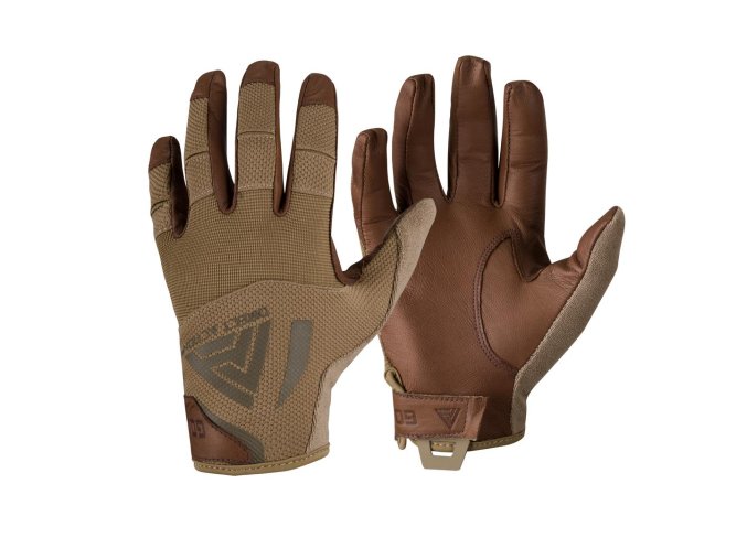 Rukavice HARD GLOVES kožené COYOTE (velikost L)