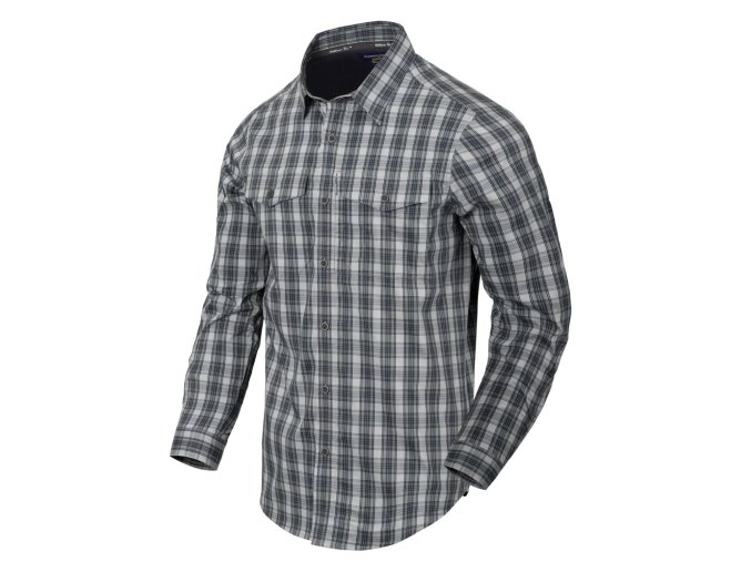 Košile COVERT dlouhý rukáv FOGGY GREY PLAID (velikost L)