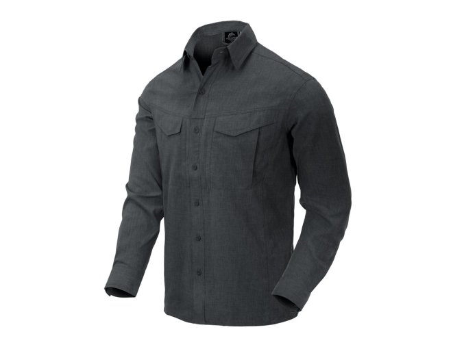 Košile DEFENDER Mk2 dl. rukáv ČERNO/ŠEDÁ MELANŽ (velikost 3XL)