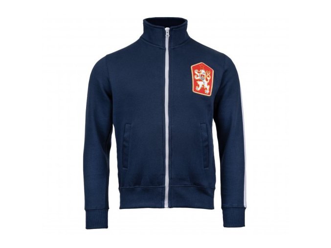 Mikina retro ČSSR s pruhem MODRÁ (velikost 3XL)