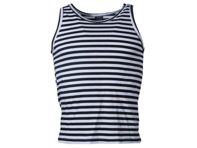 Tílko pruhované námořnické RUSS. MARINE modro-bílé (velikost 3XL)
