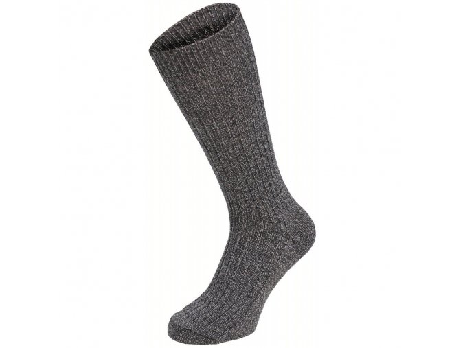 Ponožky styl BW s patou extra vysoké ŠEDÉ