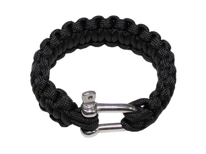 Náramek PARACORD kov.přezka ČERNÝ