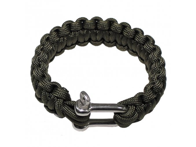 Náramek PARACORD kov.přezka ZELENÝ