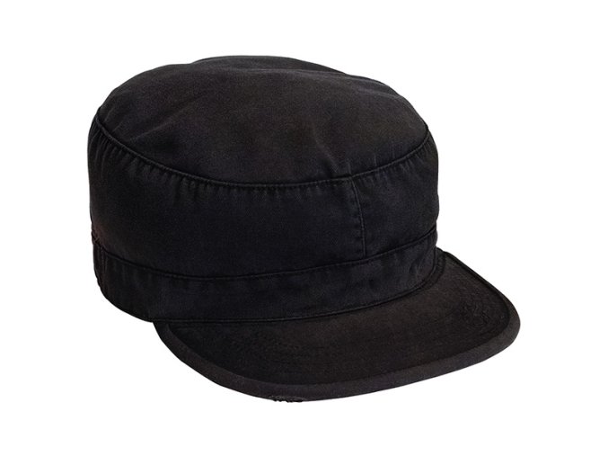 Čepice VINTAGE FATIGUE ČERNÁ (velikost L)