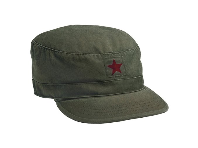 Čepice VINTAGE FATIGUE RED STAR ZELENÁ (velikost L)