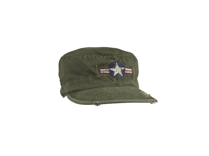 Čepice VINTAGE FATIGUE AIR CORP ZELENÁ (velikost L)