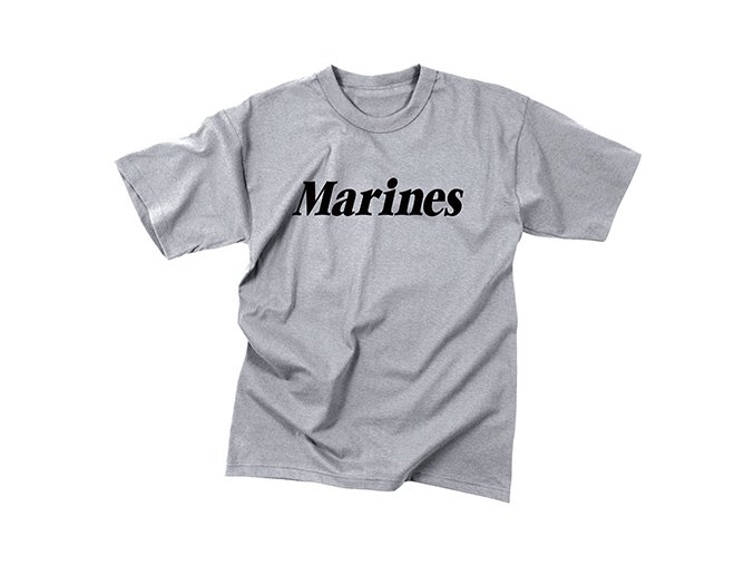 Triko dětské s nápisem MARINES ŠEDÉ (velikost S)