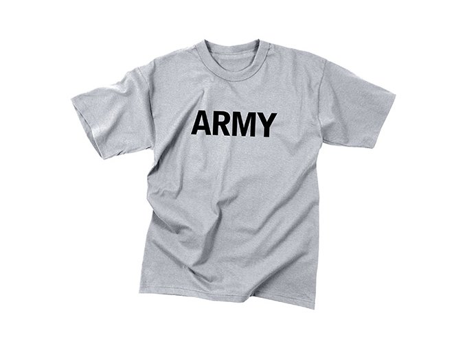 Triko dětské s nápisem ARMY ŠEDÉ (velikost L)