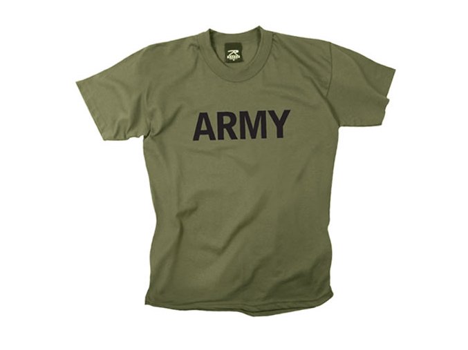 Triko dětské s nápisem ARMY ZELENÉ (velikost L)