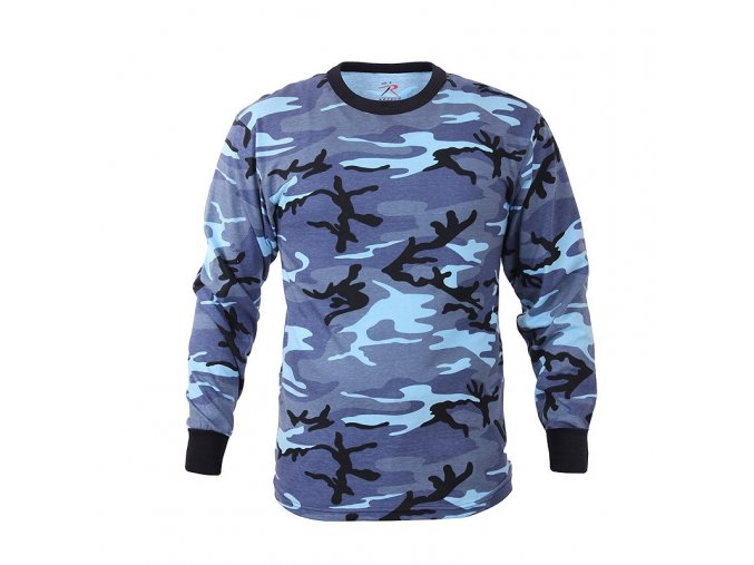 Triko s dlouhým rukávem SKY BLUE CAMO