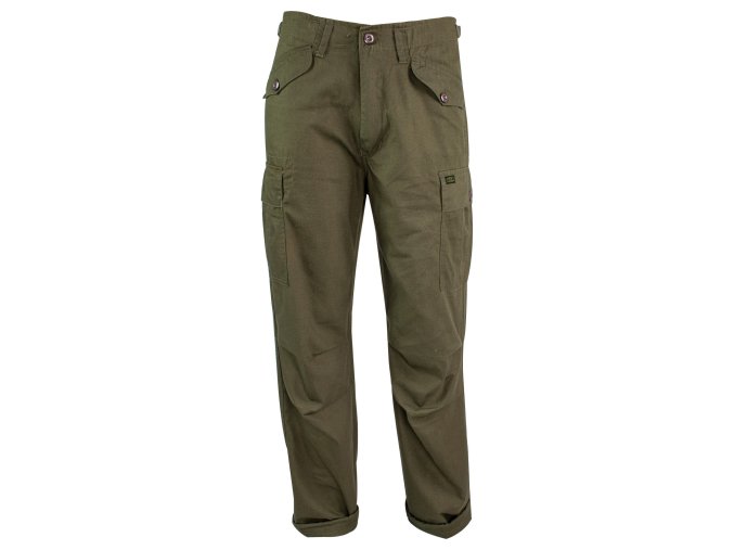 Kalhoty M65 MILITARY STYLE rip-stop ZELENÉ (velikost 28)