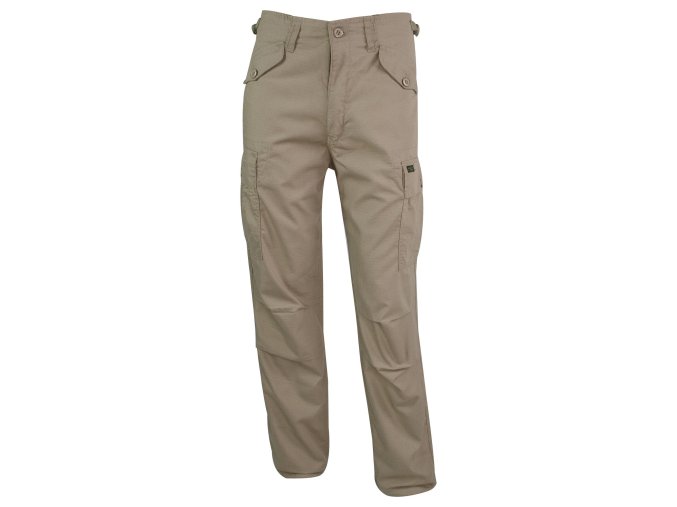 Kalhoty M65 MILITARY STYLE rip-stop KHAKI (velikost 28)