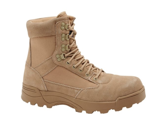 Boty TACTICAL 9 dírkové CAMEL PÍSKOVÁ (velikost 39)