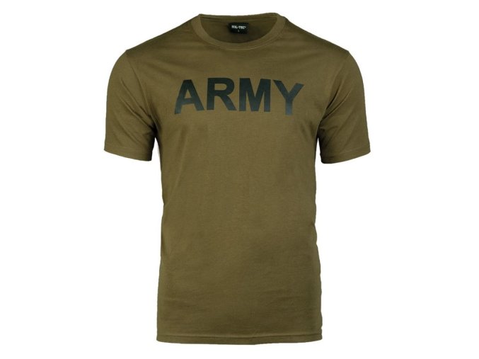 Triko krátký rukáv s nápisem ARMY ZELENÉ (velikost 3XL)