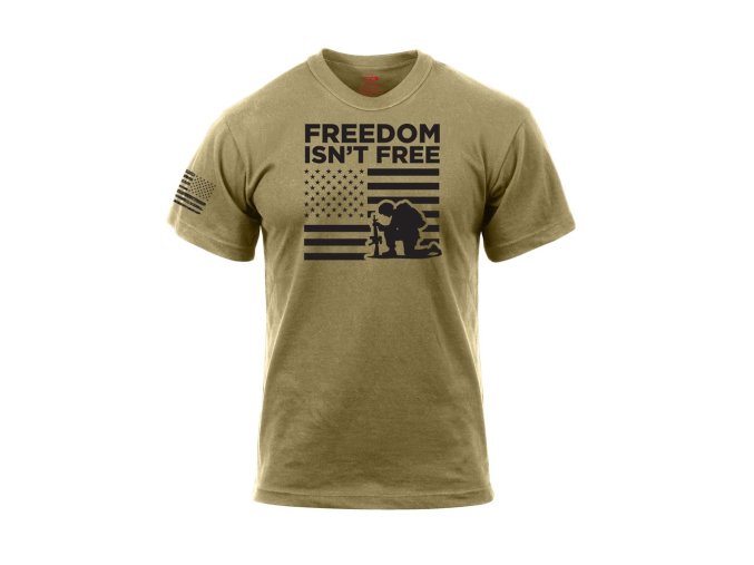 Triko FREEDOM ISN´T FREE krátký rukáv COYOTE (velikost 3XL)