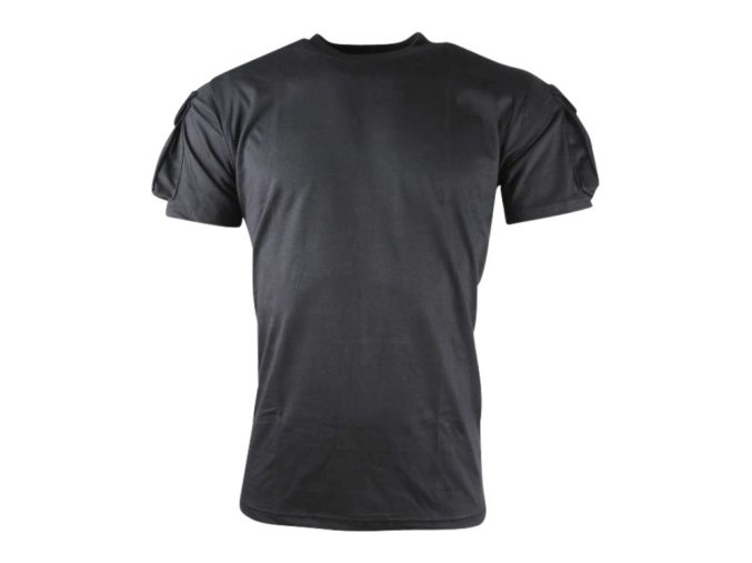 Triko TACTICAL VELCRO krátký rukáv ČERNÉ (velikost 3XL)