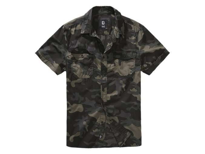 Košile ROADSTAR krátký rukáv DARK CAMO