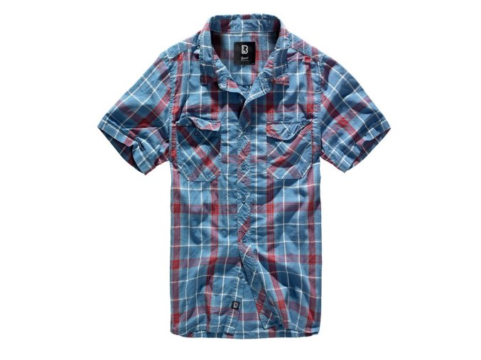 Košile ROADSTAR krátký rukáv ČERVENO/MODRÁ (velikost 3XL)