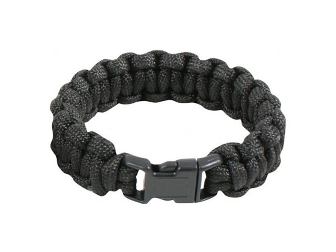 Náramek SURVIVAL PARACORD ČERNÝ