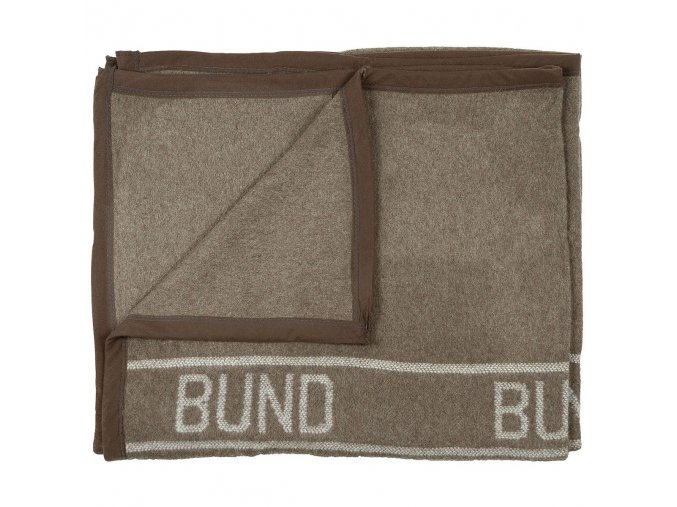 Deka vlněná BUND 220x130 hnědozelená