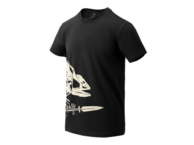 Triko skelet chameleona ČERNÉ (velikost 3XL)
