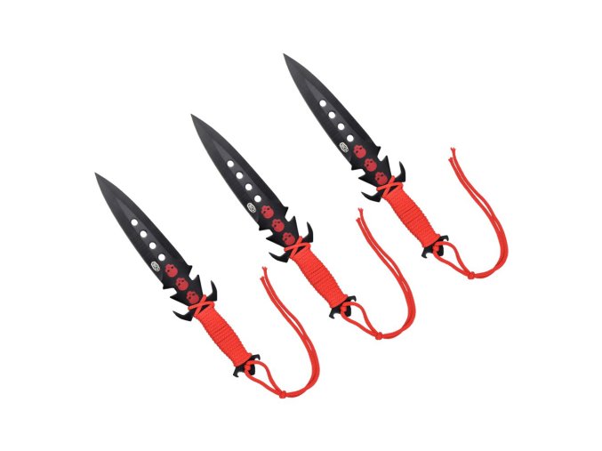 Nůž SCK Red Scull vrhací set 3ks