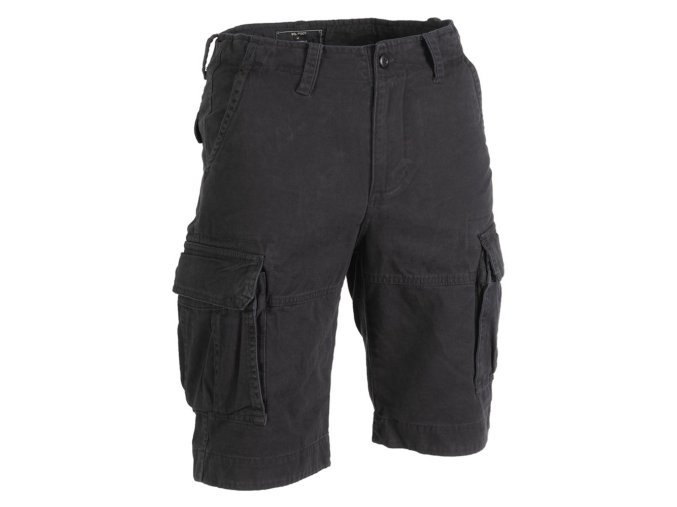 Kraťasy VINTAGE bavlněné předeprané ČERNÉ (velikost 3XL)