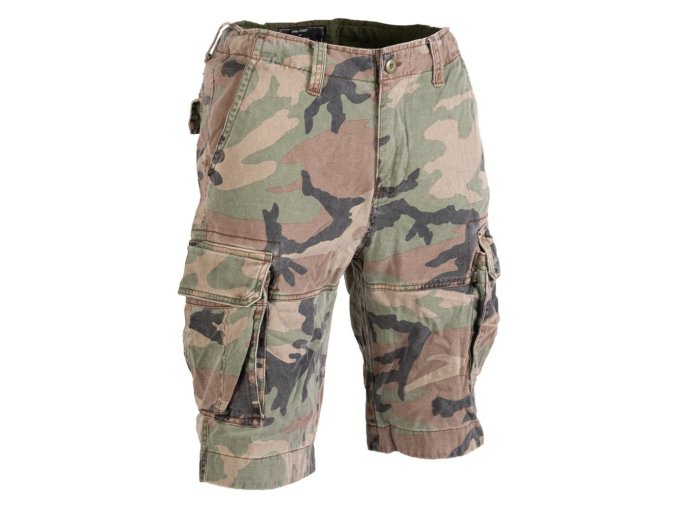 Kraťasy VINTAGE bavlněné předeprané WOODLAND (velikost 3XL)