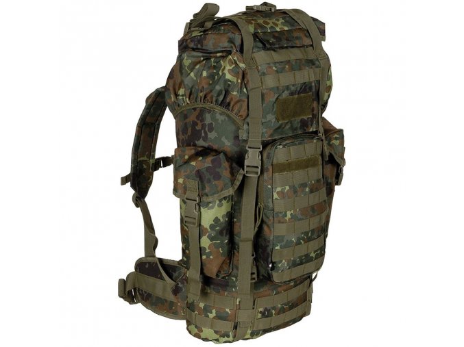 Batoh bojový MOLLE 65l polstrovaný + ALU výztuha FLECKTARN