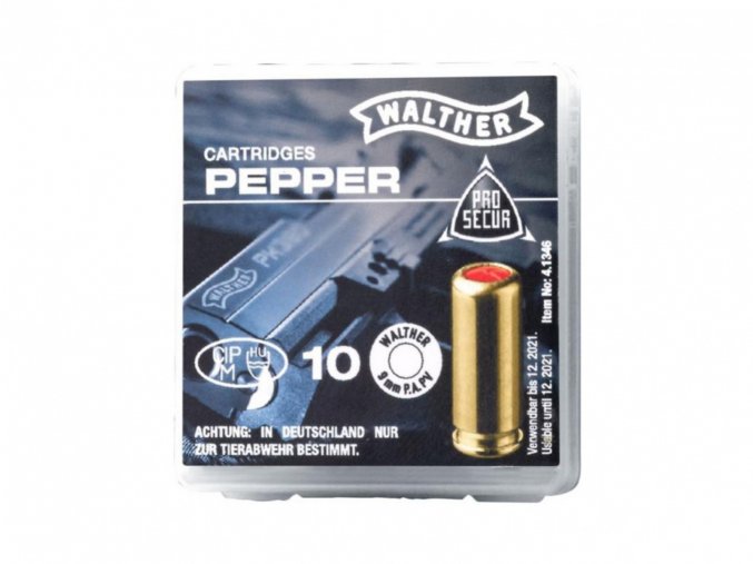 Plynové náboje PV-S 9mm pištoľ 10ks Supra Pepper Walther