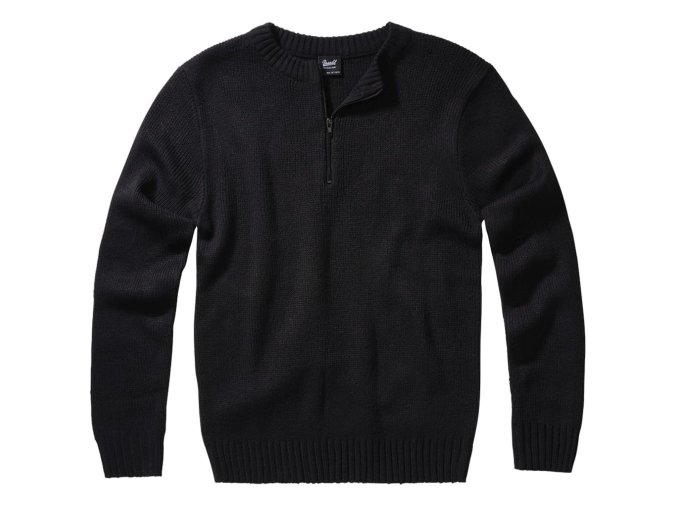 Svetr pulover Armee zip 3/4 ČERNÝ (velikost 3XL)